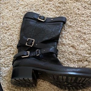 Dior motorcycle styled boots